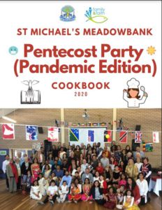 Cover page of the St Michael's Meadowbank Pentecost Party Cookbook 2020